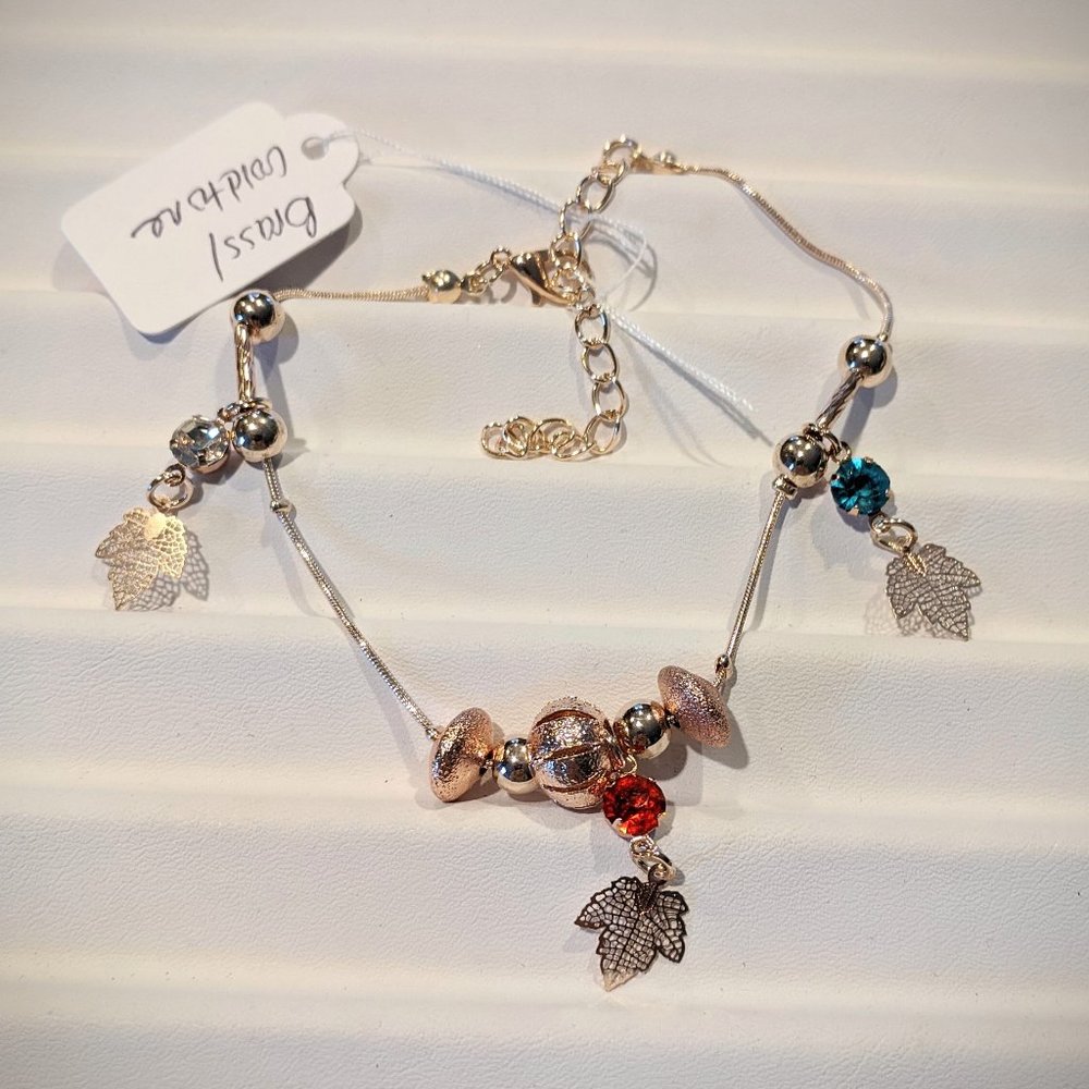 Austrian Crystal & Resin Bead Anklet
